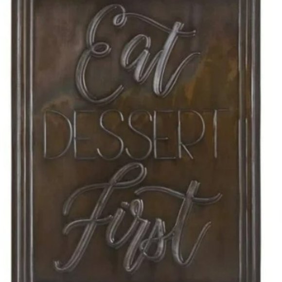 Eat Dessert First Wall Plaque - Picture 2 of 2